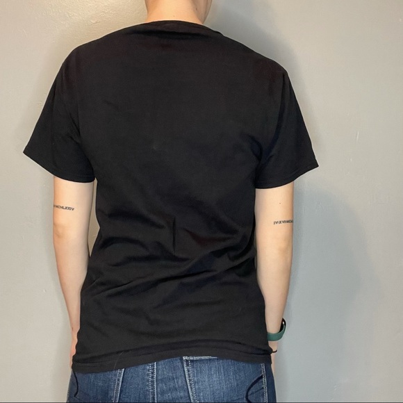 Billie Eilish T- Shirt Black Blue Flames 100% Cotton Unisex S - Picture 6 of 7